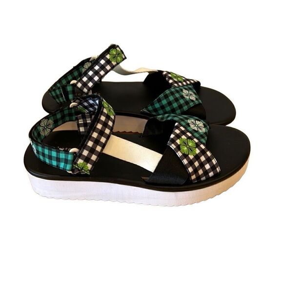 Kate Spade Dotty Gingham Sandal Sz.8 New - Picture 1 of 5